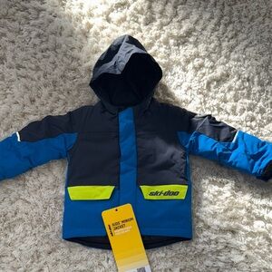Ski-Doo Kids Blue and Black Puffer Jacket NWT -3T